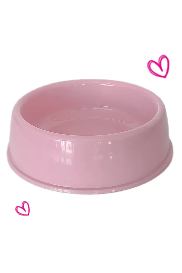 Markapet Kedi Köpek Plastik Mama Ve Su Kabı 20 cm - 200 ml Pembe