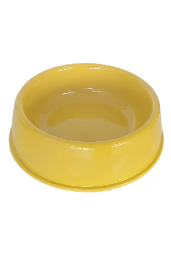 Markapet Kedi Köpek Plastik Mama Ve Su Kabı 20 cm - 200 ml Sarı
