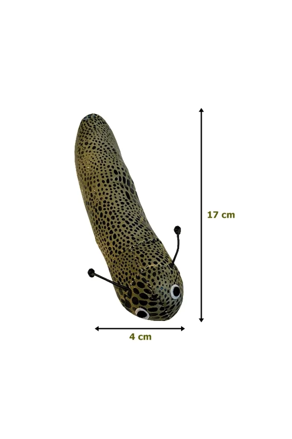 Markapet Kedi Oyuncağı Kedi Otlu Benekli Tırtıl 4-17 cm Yeşil