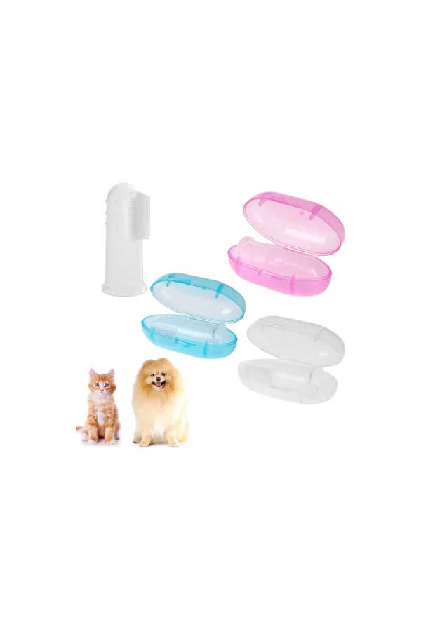 Markapet Kedi ve Köpek Parmak Diş Fırçası 5.5 cm Şeffaf