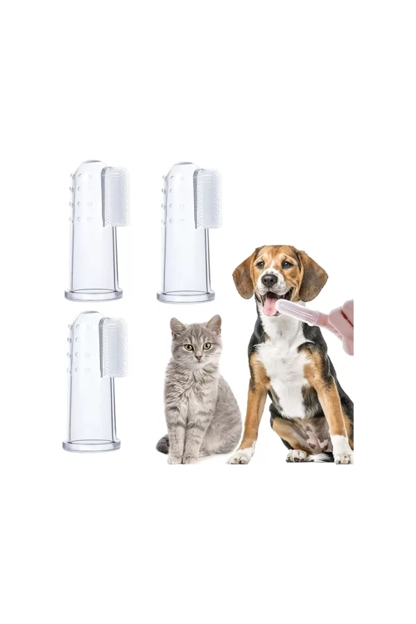 Markapet Kedi ve Köpek Parmak Diş Fırçası 5.5 cm Şeffaf