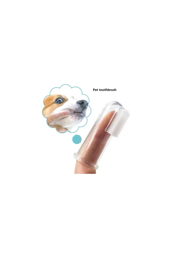 Markapet Kedi ve Köpek Parmak Diş Fırçası 5.5 cm Şeffaf