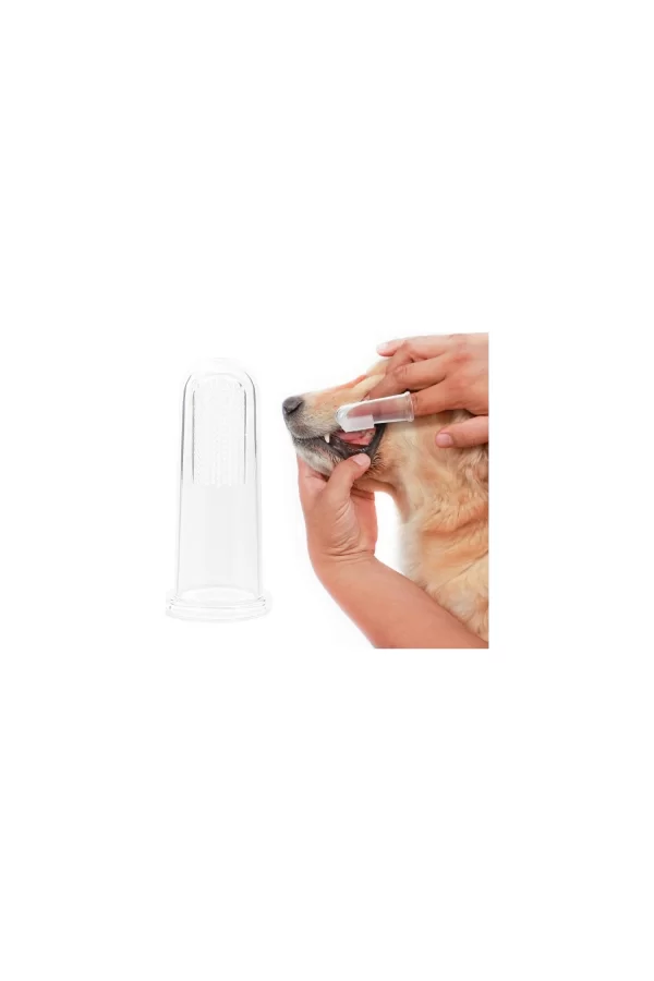Markapet Kedi ve Köpek Parmak Diş Fırçası 5.5 cm Şeffaf