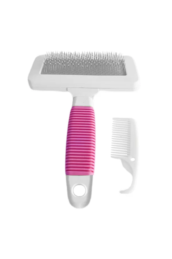 Markapet Temizleme Aparatlı Kedi Köpek Tarağı 7 cm-14 cm Small Pembe