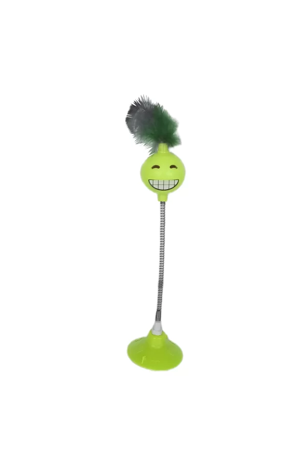 Markapet Yaylı Vantuzlu Hacıyatmaz Kedi Oyuncağı 30 cm Sarı