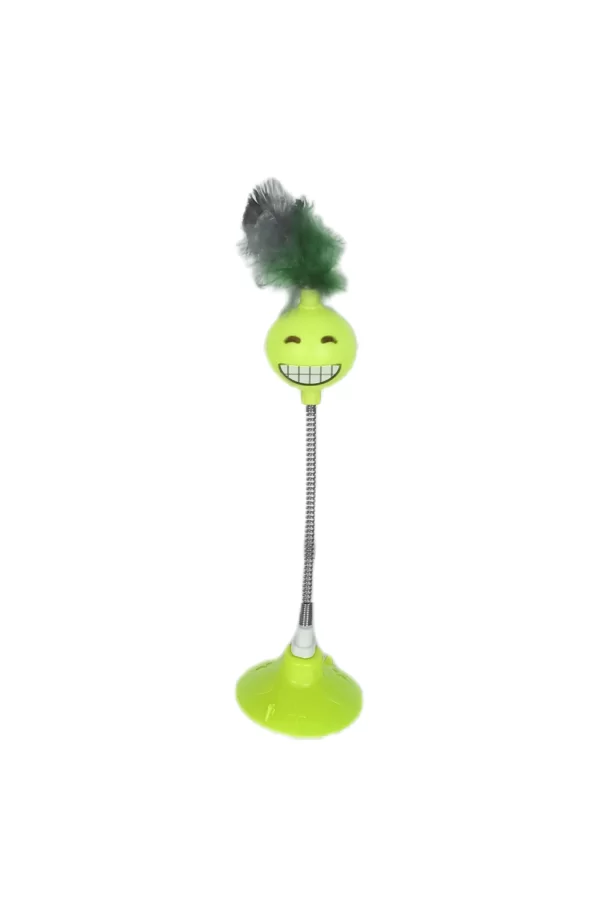 Markapet Yaylı Vantuzlu Hacıyatmaz Kedi Oyuncağı 30 cm Sarı