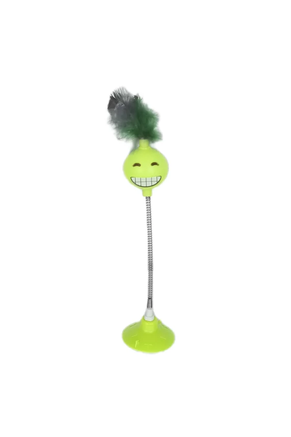 Markapet Yaylı Vantuzlu Hacıyatmaz Kedi Oyuncağı 30 cm Sarı