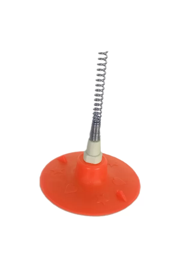 Markapet Yaylı Vantuzlu Hacıyatmaz Kedi Oyuncağı 30 cm Turuncu