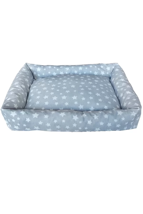 Markapet Yıldızlı Köpek Yatağı 10*86*100 cm X Large Gri