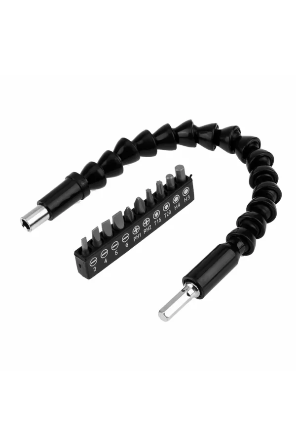 Matkap Ucu - Bükülebilir Oynar  Vidalama Bits Uzatma Aparatı 30cm - Komple Set