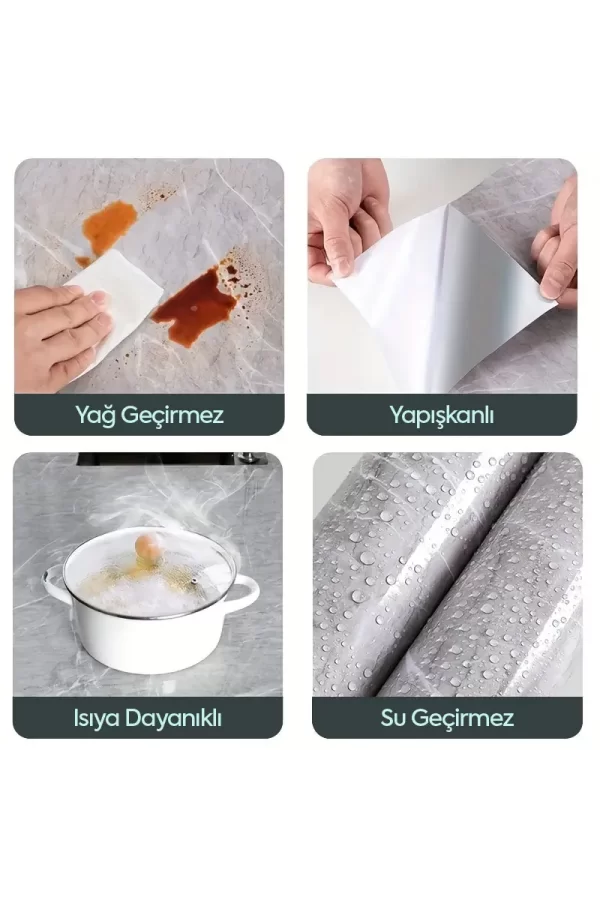 Mermer Desenli Kaplama Kağıdı 5 Metre