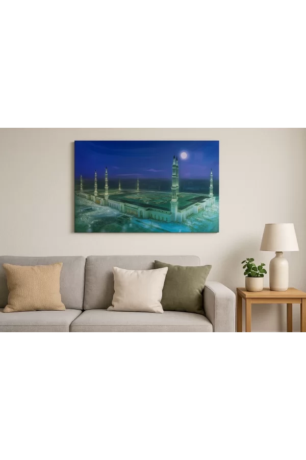 Mescid-i Nebevi Du Tablosu Resmi - İslami Hediye Seçeneği 40x60 Cm