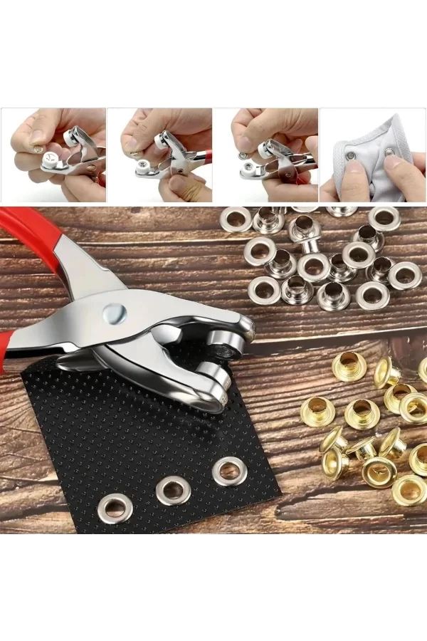 Metal 200 Pcs Çıtçıt Ve Pense Seti Makinesi  Bebek Elbise Çıtçıt Montaj Seti