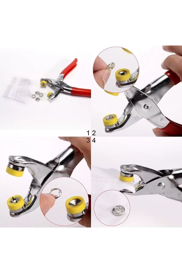 Metal Çıtçıtlı Düğme Pensesi Ve Düğmesi (25 Set)
