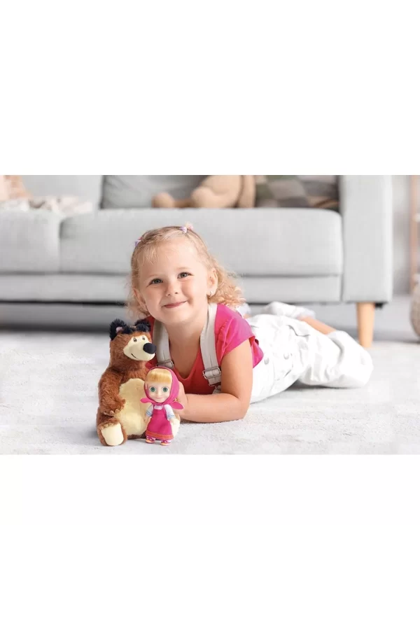 Mha21000 Maşa Ve Koca Ayı 20 Cm Koca Ayı Ve 12 Cm Maşa
