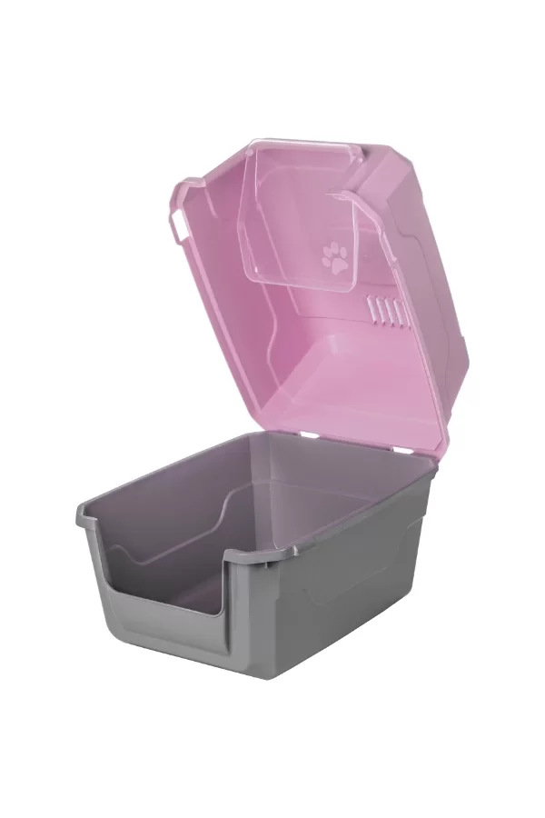 Mikopet Deluxe Pembe Kapalı Kedi Tuvaleti