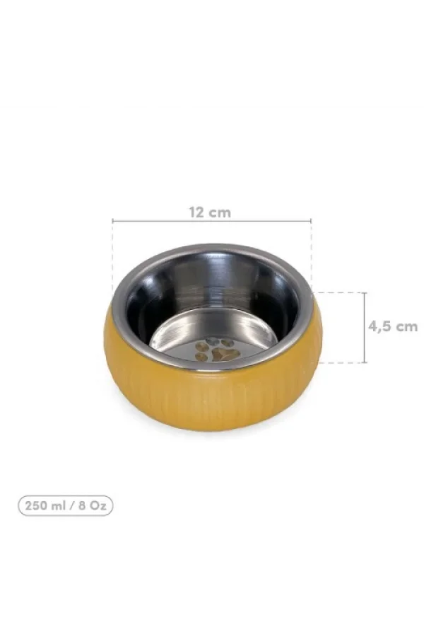 Mikopet Organik Seramik Mama Kabı Sarı