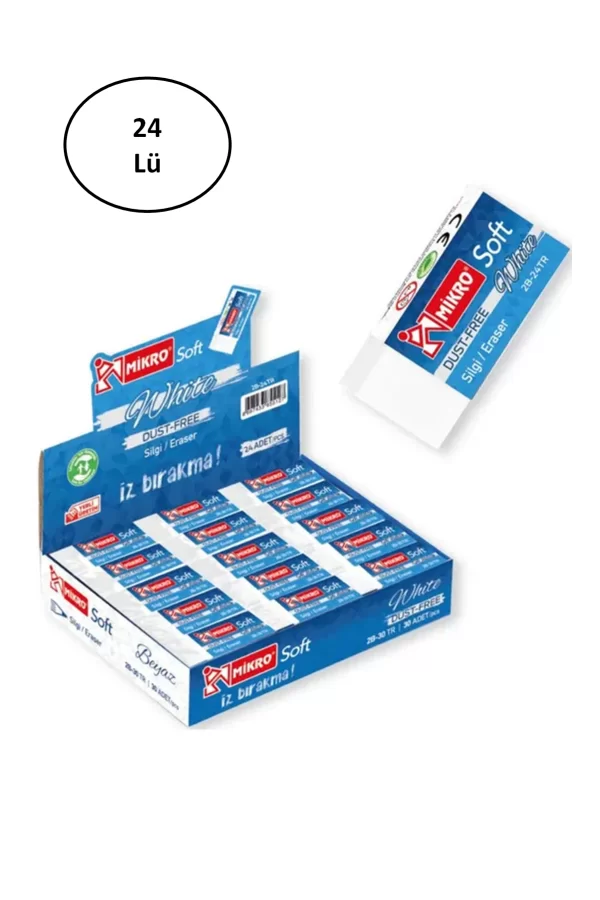 Mikro Silgi Soft Beyaz 2b24tr 24lü