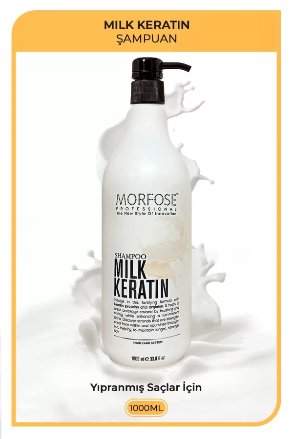 Milk Keratin Şampuan 1000 ML - Besleyici Koruyucu Etki