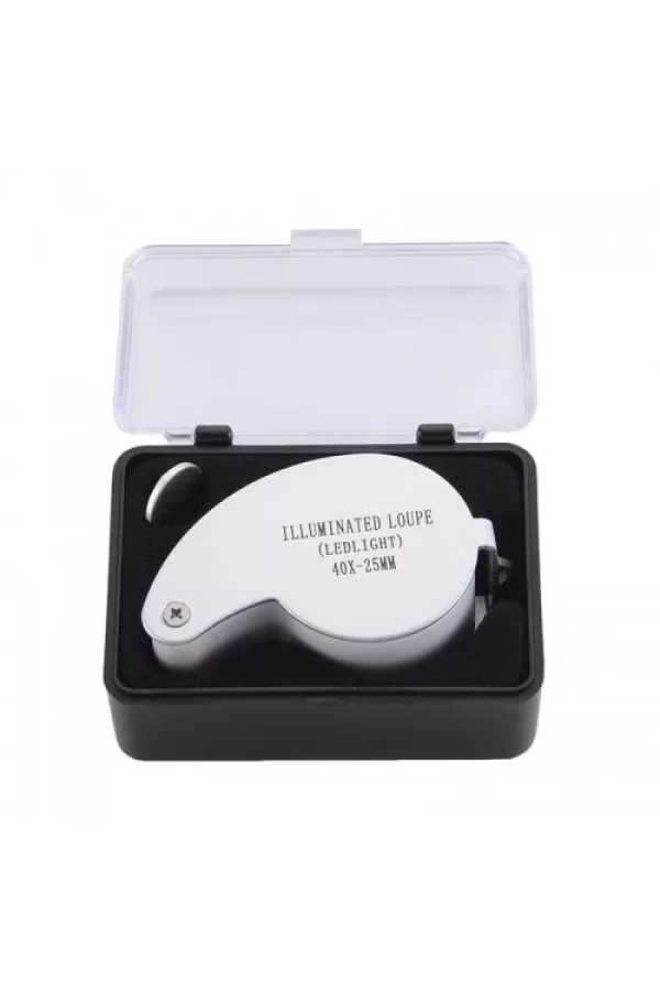 Mini 40x25mm Takı Büyüteç, Cep Büyüteç, Teftiş, Elmas Pullar, Madeni Kontrol Lup Mg21011