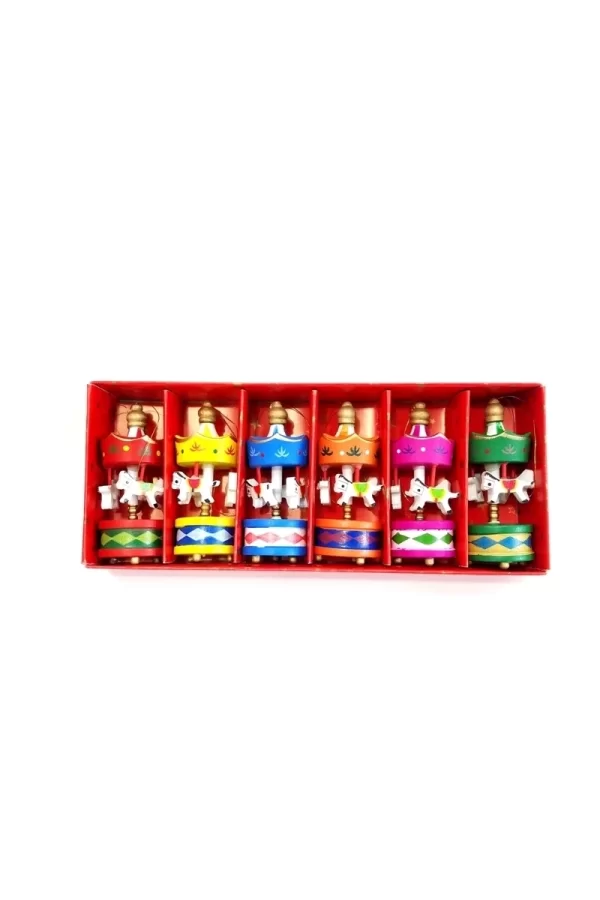Mini Ahşap 6lı Atli Karinca