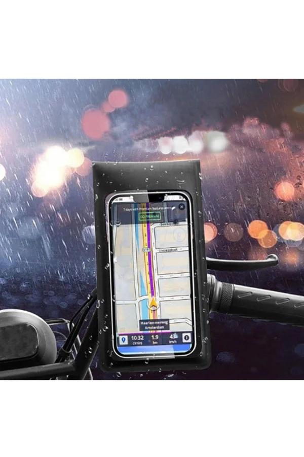 Motosiklet 360° Döndürülebilir Su Geçirmez Telefon Kılıfı Telefon Tutucu 4’’-7.2 İnç