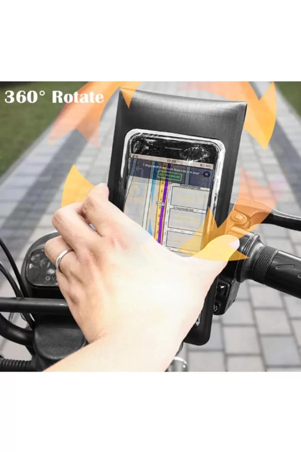 Motosiklet Bisiklet 360° Döndürülebilir Su Geçirmez Telefon Kılıfı Telefon Tutucu 4’’-7.2 İnç