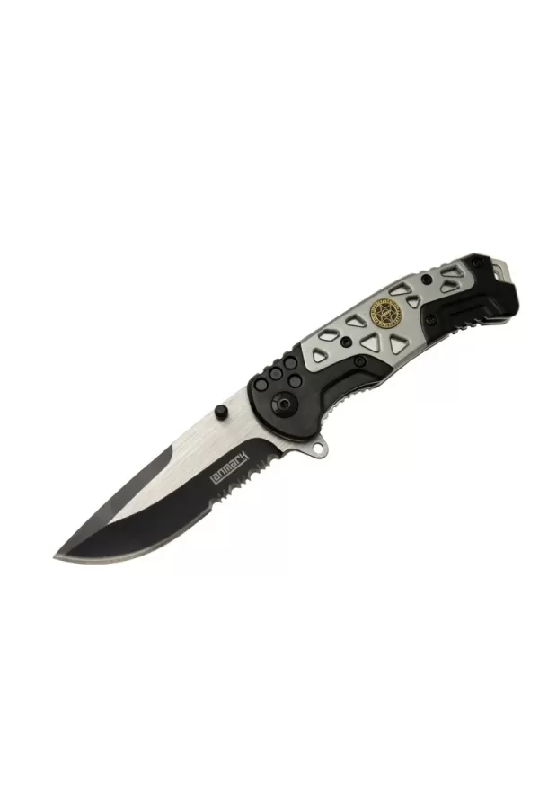 Mx10 Gri Testereli Outdoor Çakı 21 Cm - Otomatik, Perçinli