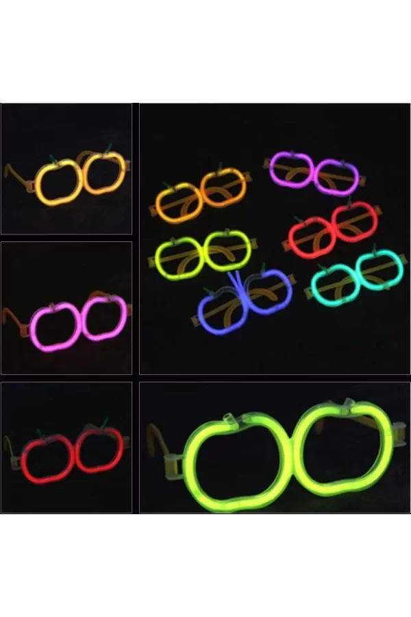 Neon Stick Elma Gözlük Seti 12 Adet
