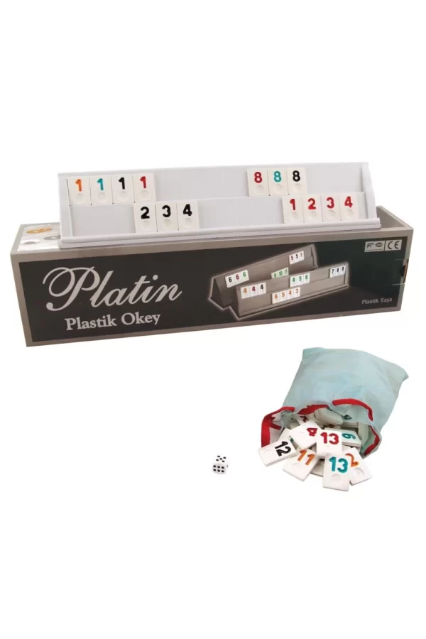 Nessiworld 1010211 Platin Plastik Okey Takımı -Starokey