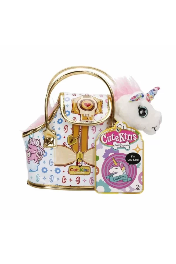 Nessiworld  10873 Cutekins Taşıma Çantalı Peluş Unicorn Lou Lou -Sunman