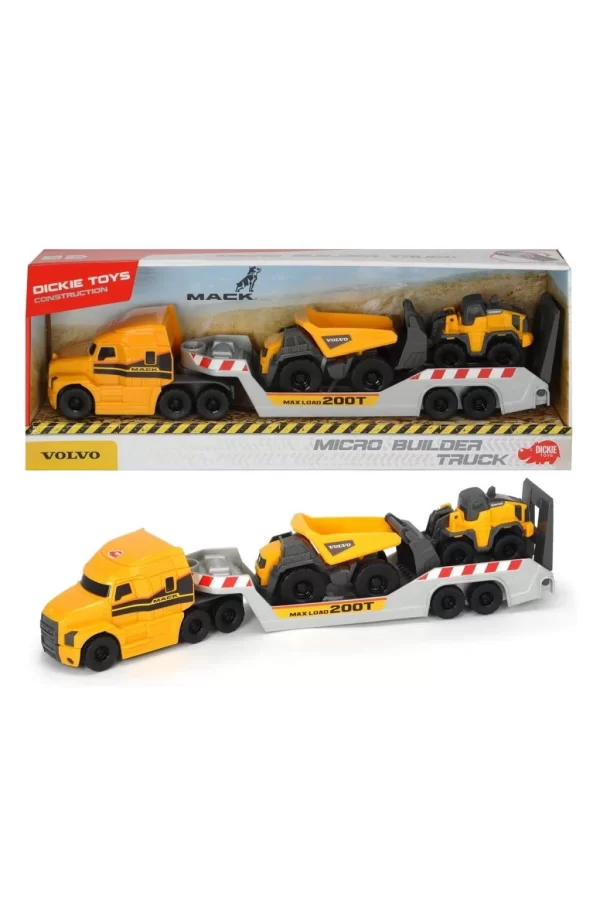 Nessiworld 203725005 Dickie Toys, Volvo Yükleyici Kepçe ve Volvo Damperli Kamyon