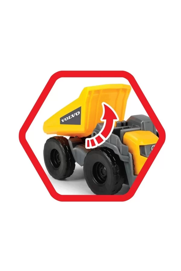 Nessiworld 203725005 Dickie Toys, Volvo Yükleyici Kepçe ve Volvo Damperli Kamyon