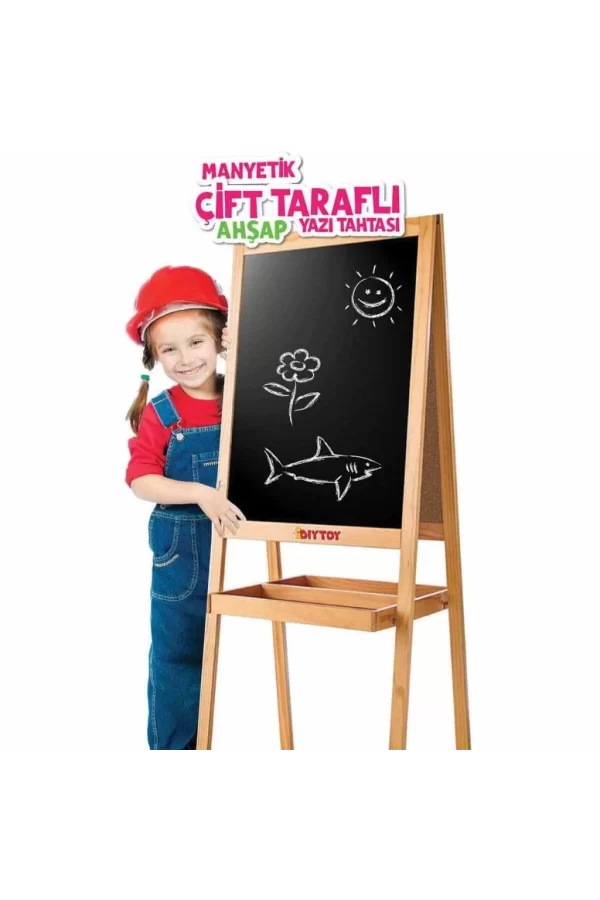 Nessiworld 2195 AYAKLI ÇİFT TARAFLI MANYETİK AHŞAP YAZI TAHTASI