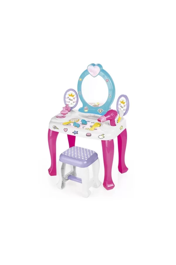 Nessiworld  2568 Unicorn Makyaj Masası ve Tabure Seti -Dolu