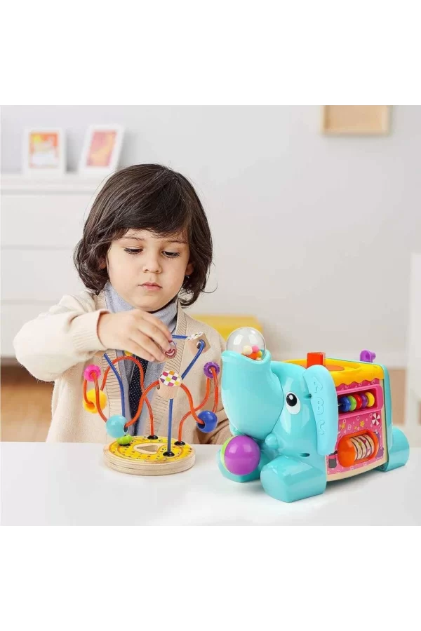 Nessiworld 3906 SUN-Tahta Oyuncaklar Aktivite Küpü 5 İN 1