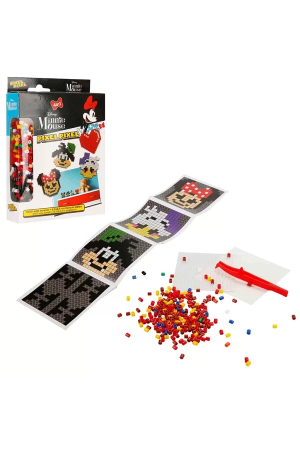 Nessiworld  4in1 Disney Minnie Mouse Pixel Pixel Boncuk Aktivite ve Oyuncak Seti