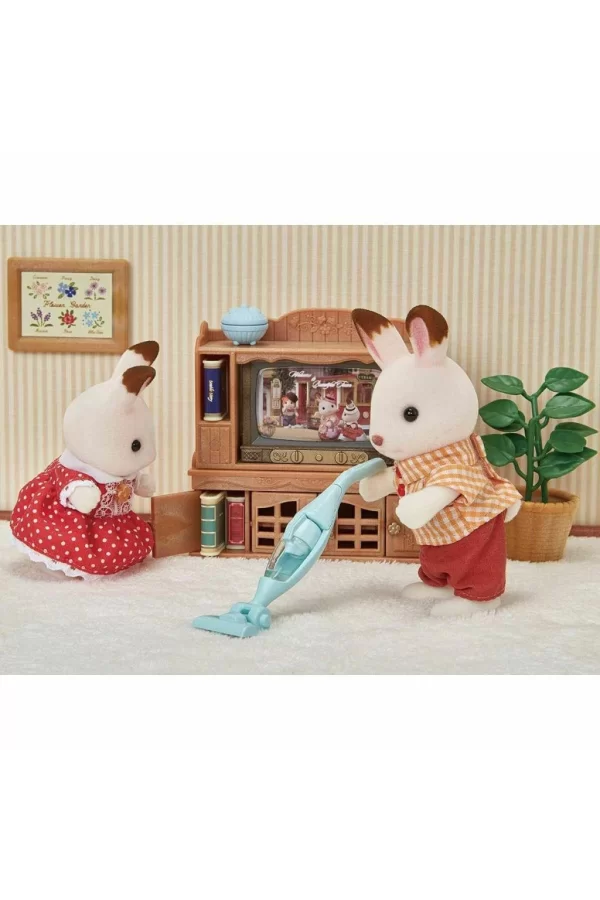 Nessiworld 5445 Sylvanian Families Çamaşır Makinesi ve Süpürge +3 yaş figür dahil değil