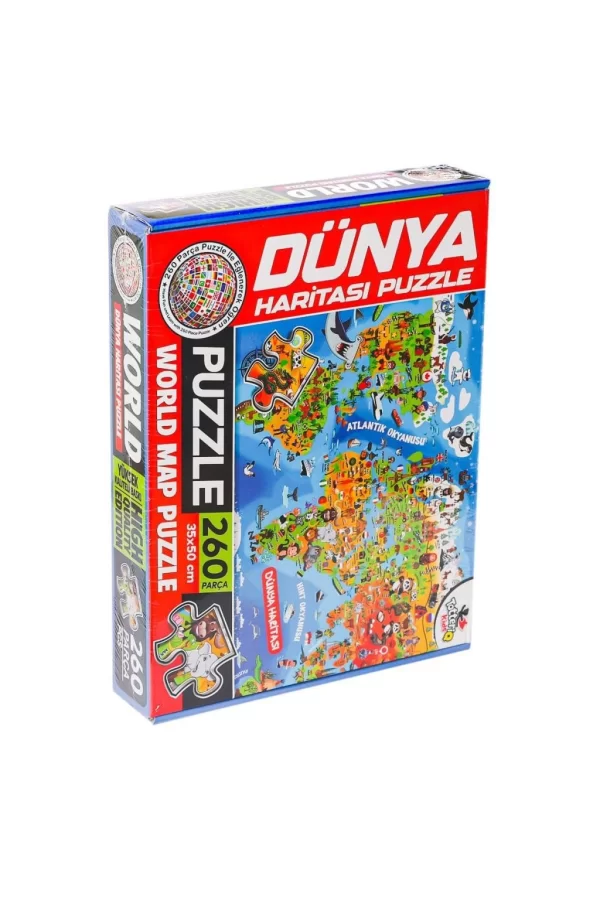 Nessiworld  7375 Dünya Kültür Haritası Puzzle -Totteriq