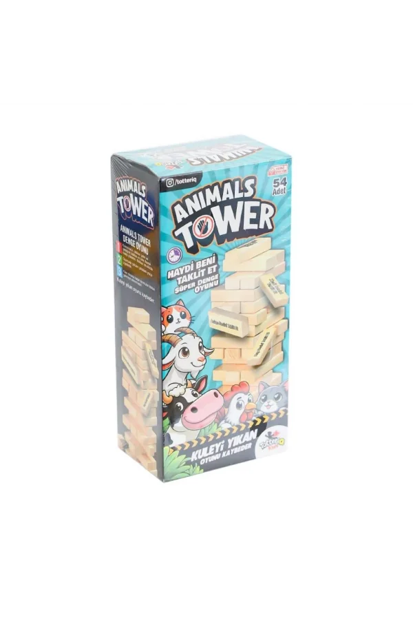 Nessiworld  7378 Animals Tower Süper Denge Oyunu 54 Parça -Tottreiq
