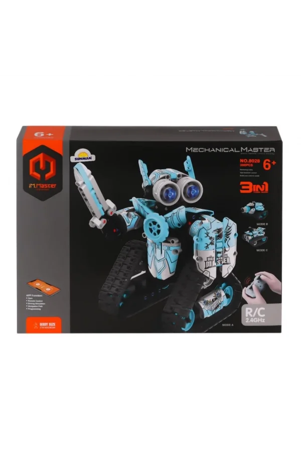 Nessiworld  8028 IMM Mekanik Master Kumandalı Robot Araba Blokları 3IN1  398 Parça