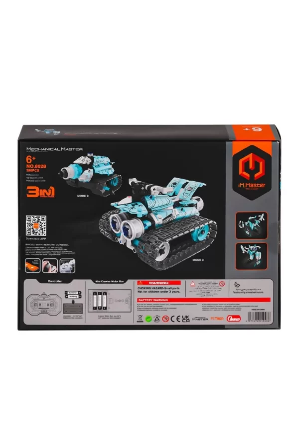 Nessiworld  8028 IMM Mekanik Master Kumandalı Robot Araba Blokları 3IN1  398 Parça