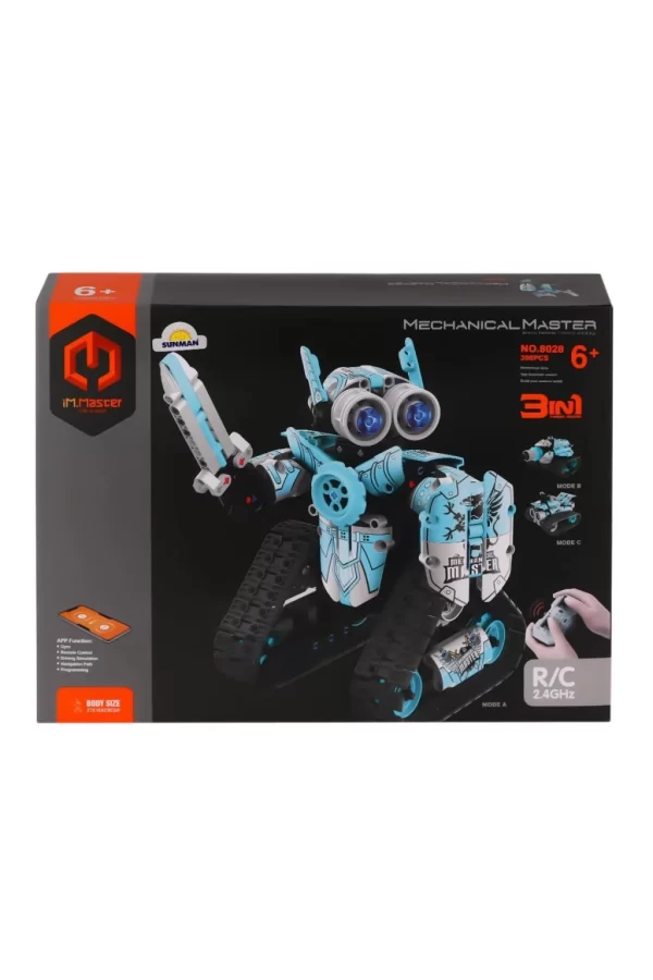 Nessiworld  8028 IMM Mekanik Master Kumandalı Robot Araba Blokları 3IN1  398 Parça
