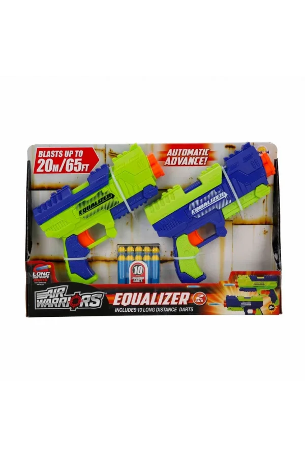 Nessiworld  Air Warriors Equalizer 10 Mermili 2’li Sünger Dart Atan Silah 21 cm