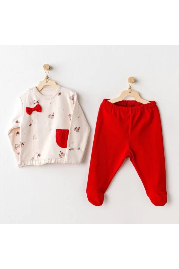Nessiworld  Andywawa AC25345 Penguin 2Li Bebe Zıbın Takım Ekru