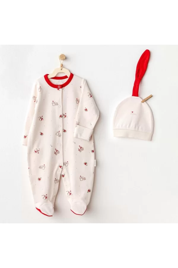 Nessiworld  Andywawa AC25346 Penguin Bebek Tulum Takım Ekru