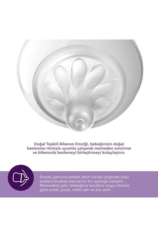 Nessiworld    Avent Doğal Tepkili Natural Response 2Li Biberon Emziği No:4 3+ Ay