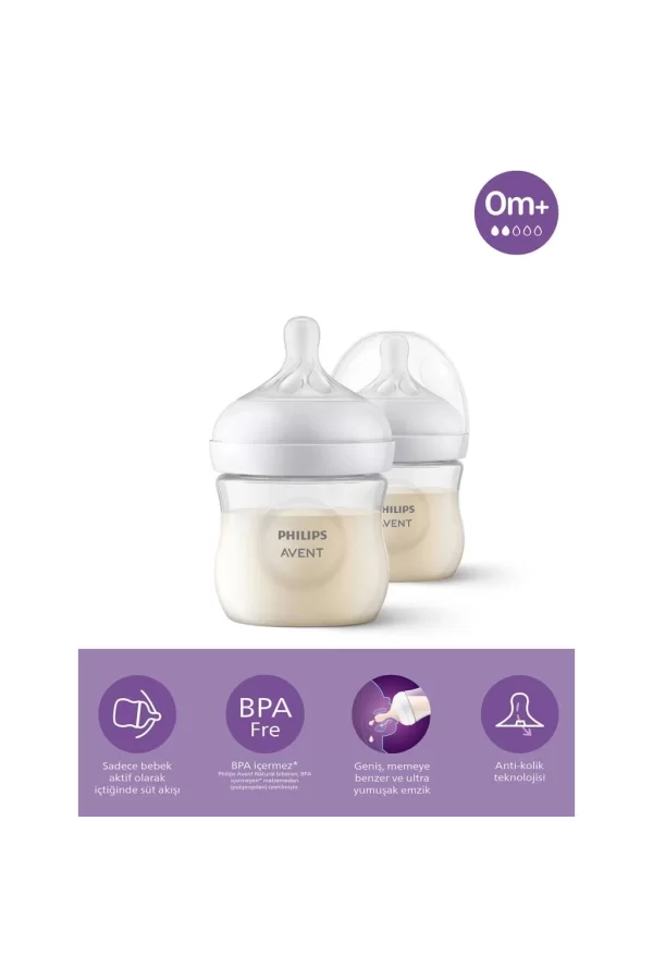 Nessiworld    Avent Doğal Tepkili Natural Response PP 2li Biberon Seti 125ml 0+ Ay