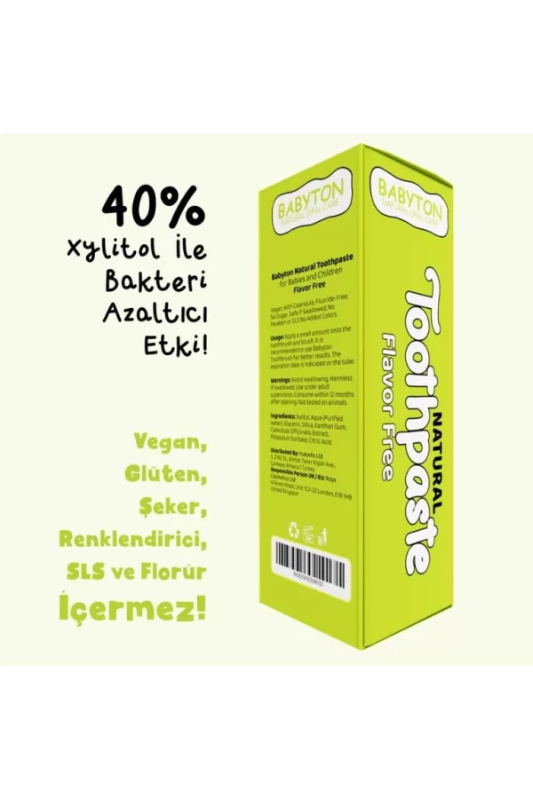 Nessiworld  Babyton Organik Doğal Natural Diş Macunu 50 Gr