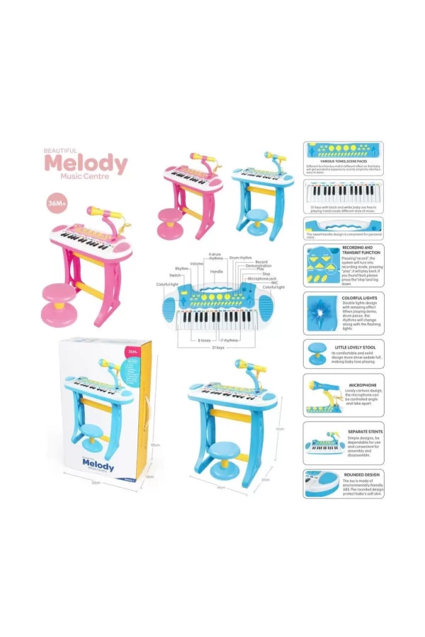 Nessiworld  BAO-3132C Mini Piano 24 Tuşlu Mp3 ve Mikrofon